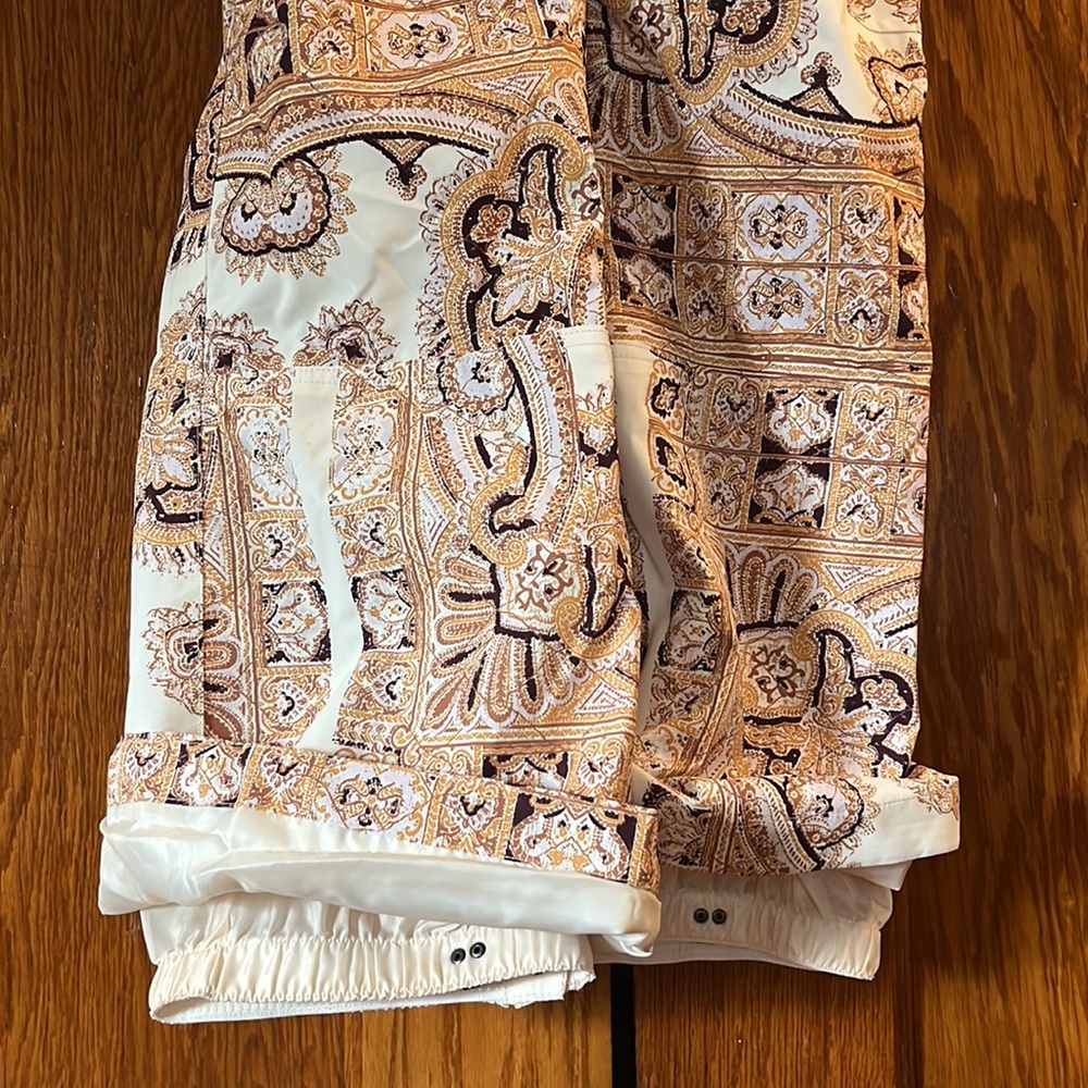 Free People Movement Alpine Glow Printed Snow Bib in Brushed Sail Paisley Size S - Picture 10 of 15
